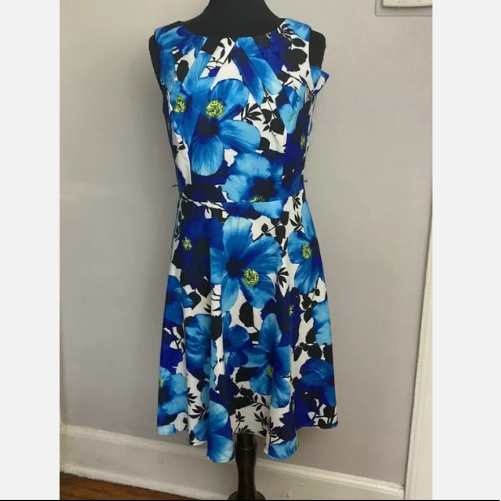 4-21 AB Studio blue dress floral 12